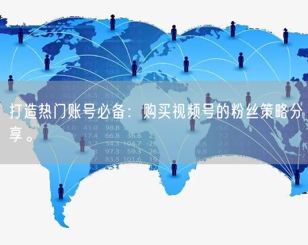 打造热门账号必备:购买视频号的粉丝策略分享。
