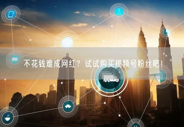不花钱难成网红?试试购买视频号粉丝吧!