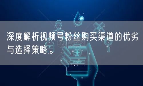 深度解析视频号粉丝购买渠道的优劣与选择策略。